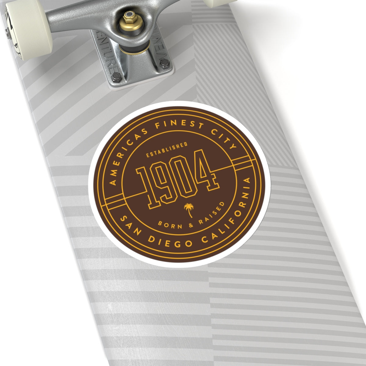 1904 Brown & Gold Circle Sticker