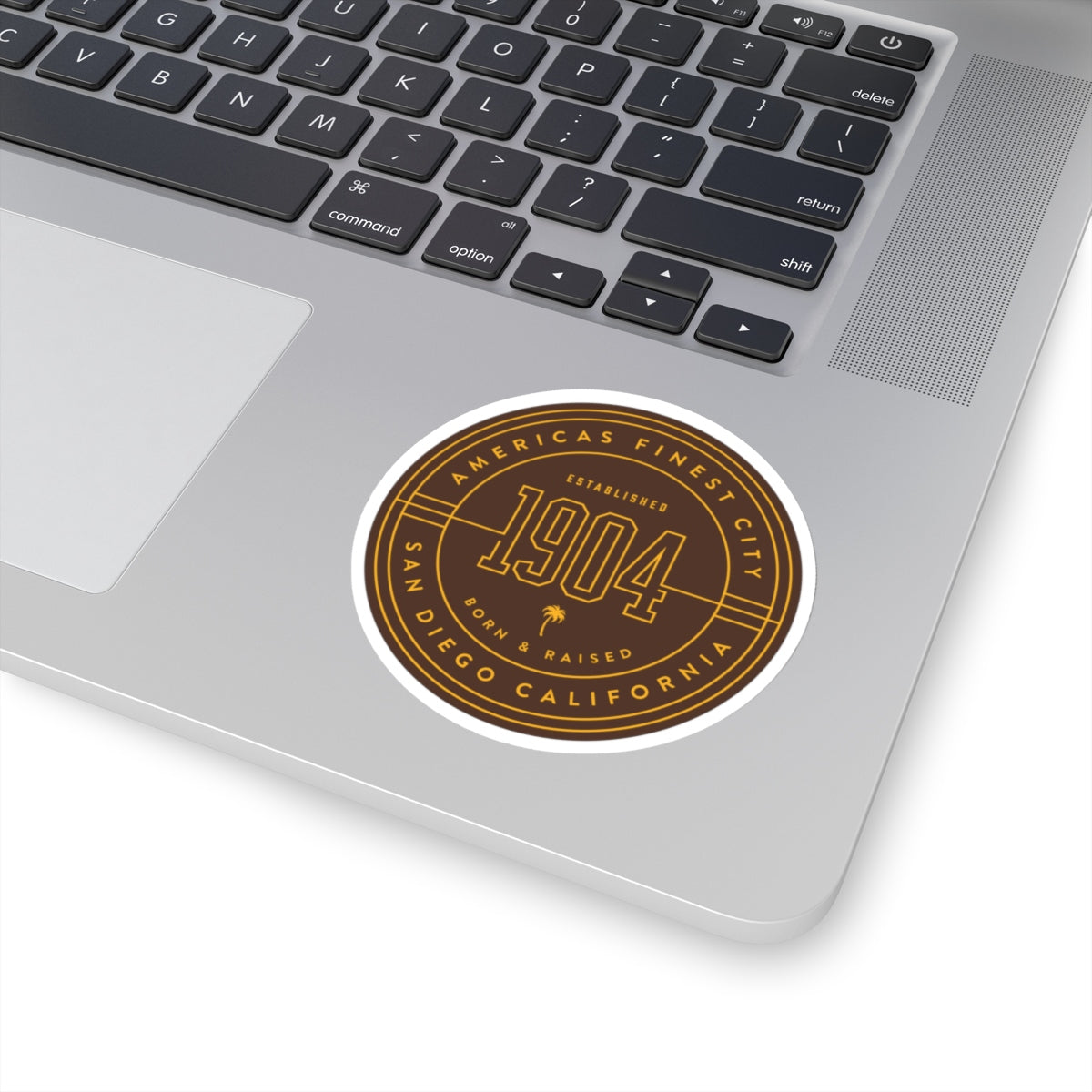 1904 Brown & Gold Circle Sticker